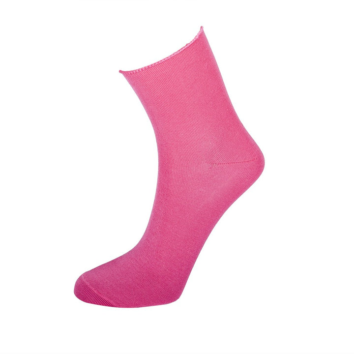 4510 CALCETÍN SIN PUÑO HILO DE ESCOCIA 713-Rosa Fucsia Única