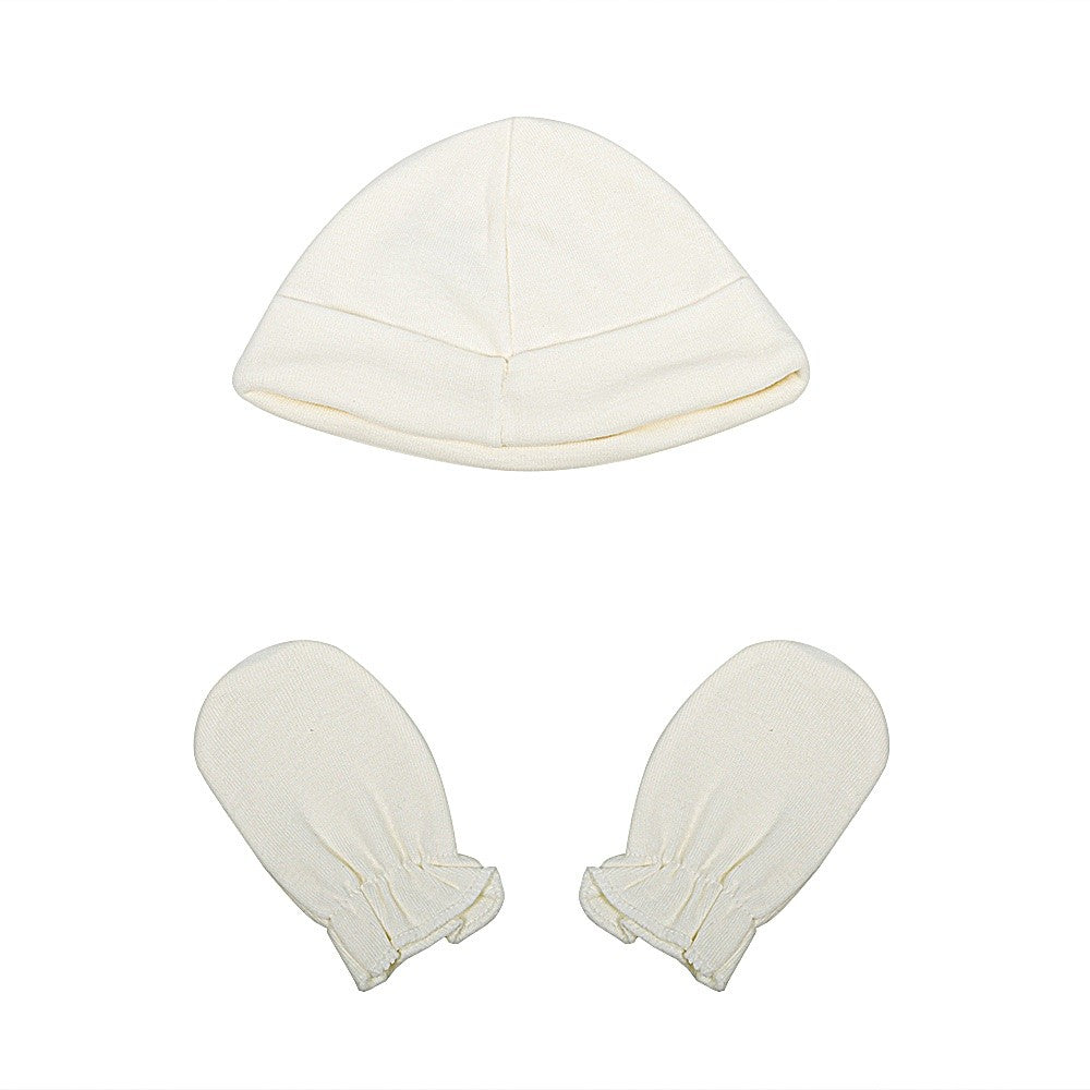 2100B GORRITO Y MANOPLAS ALGODÓN BLANCO