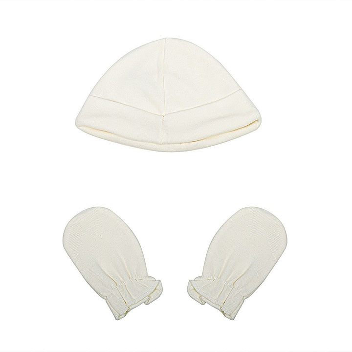 2100B GORRITO Y MANOPLAS ALGODÓN BLANCO