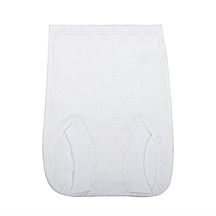 2302 CUBREPAÑAL ALGODÓN CORAZONES CON PUNTILLA BEBÉ 000-Blanco