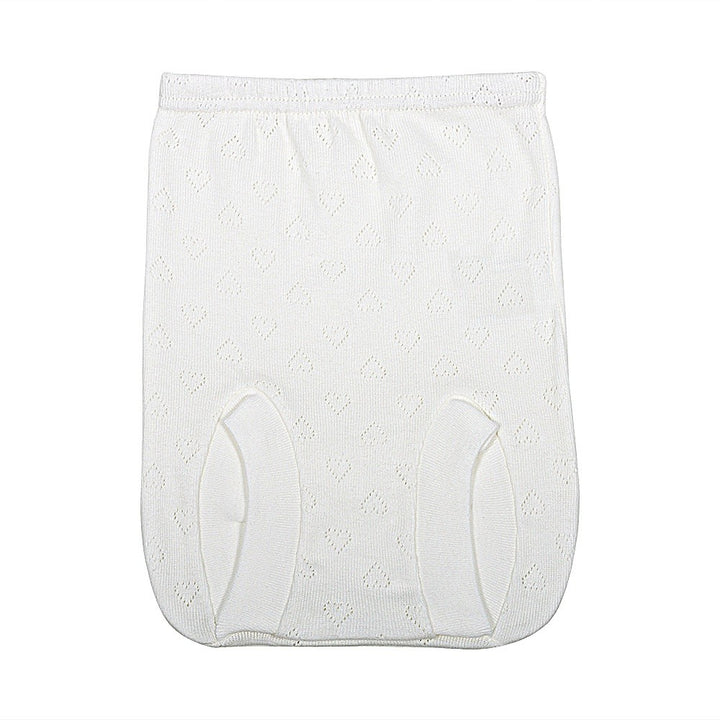 2302 CUBREPAÑAL ALGODÓN CORAZONES CON PUNTILLA BEBÉ 401-Cava