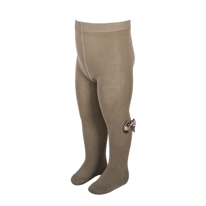 4506 LEOTARDOS LISOS CON LAZO INVIERNO 422-Arcilla