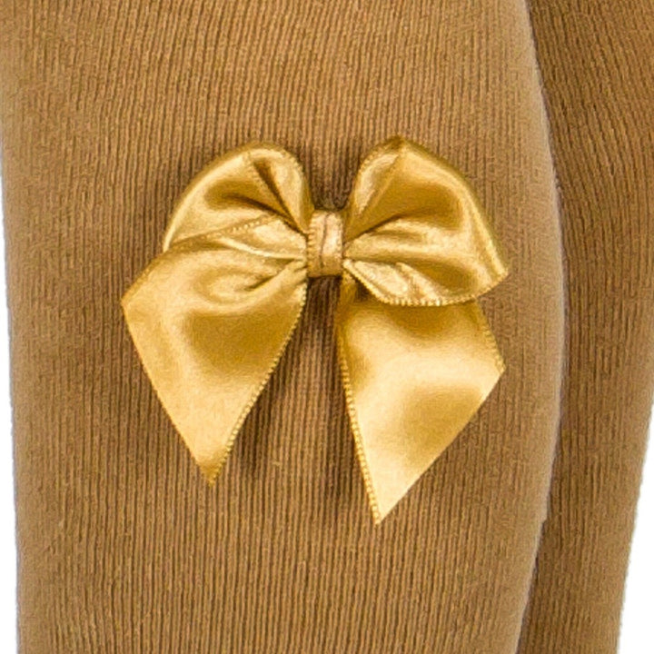 4506 LEOTARDOS LISOS CON LAZO INVIERNO 424-Cámel