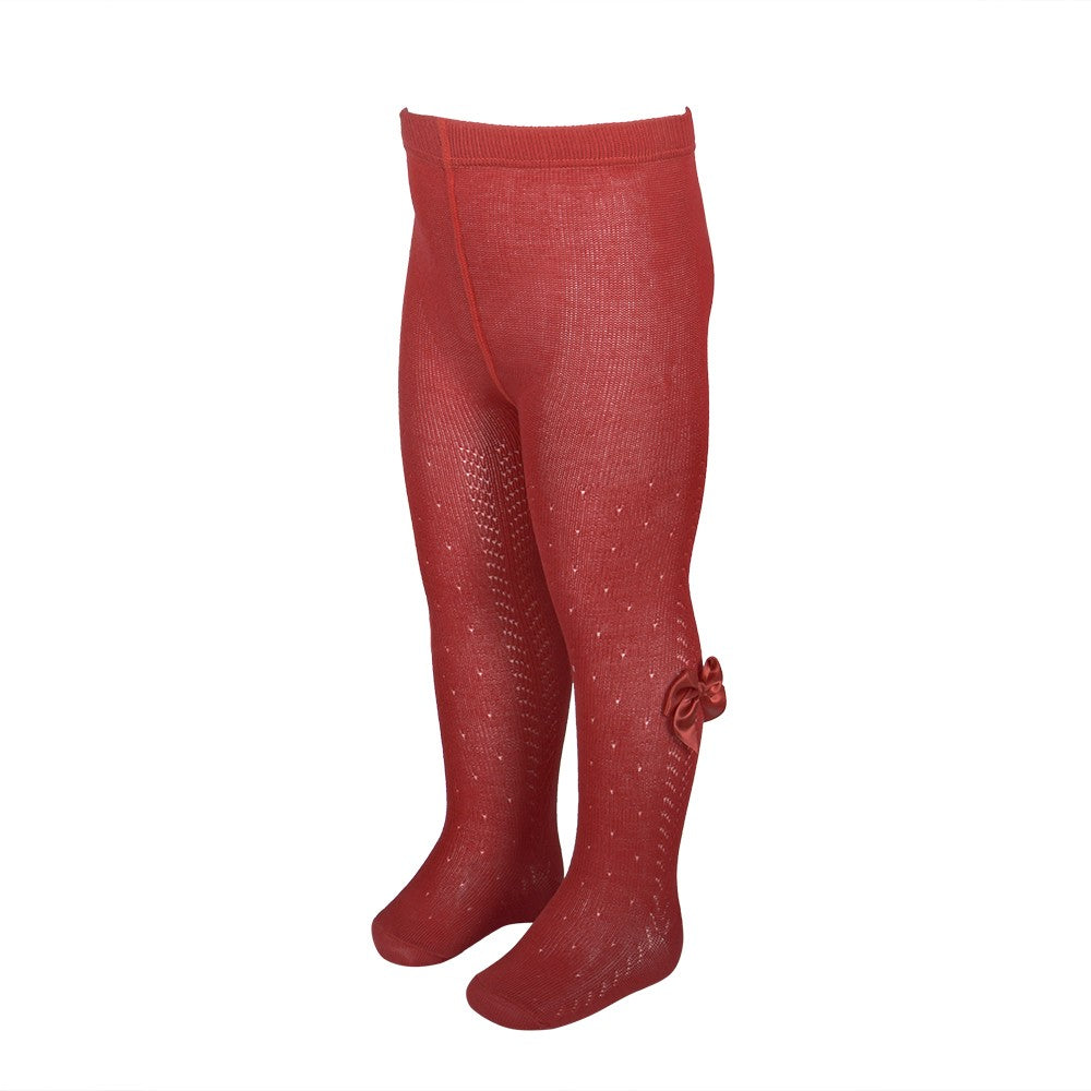 4507 LEOTARDOS CALADOS CON LAZO PRIMAVERA 076-Rojo