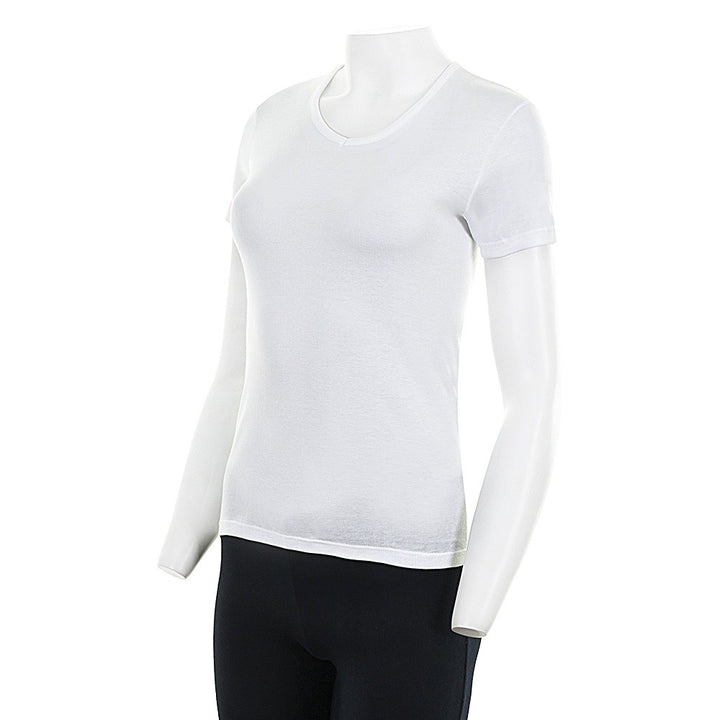 7801 CAMISETA MANGA CORTA CUELLO V 000-Blanco