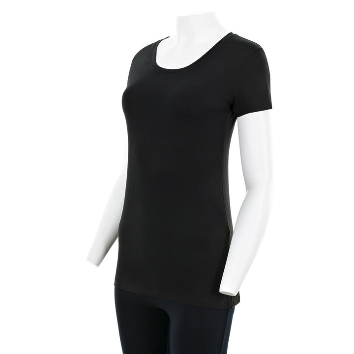 7806 CAMISETA MANGA CORTA TEJIDO FINO 009-Negro