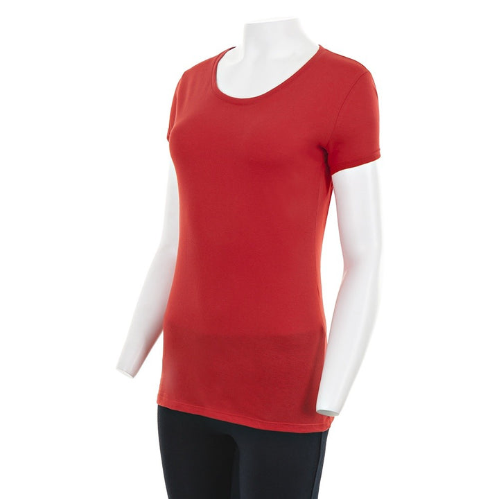 7806 CAMISETA MANGA CORTA TEJIDO FINO 076-Rojo