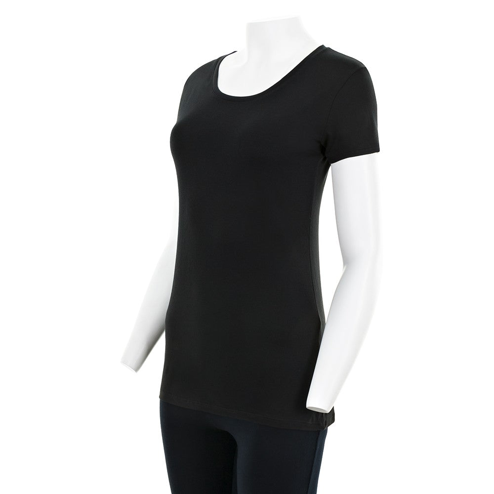 7806b CAMISETA MANGA CORTA TEJIDO FINO 009-Negro 2XL