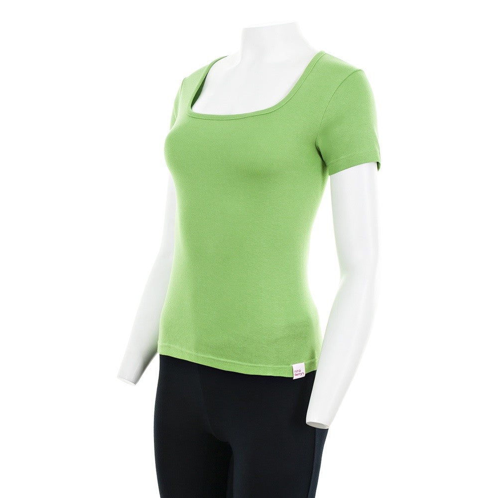 7824 CAMISETA MANGA CORTA CUELLO CUADRADO 822-Verde