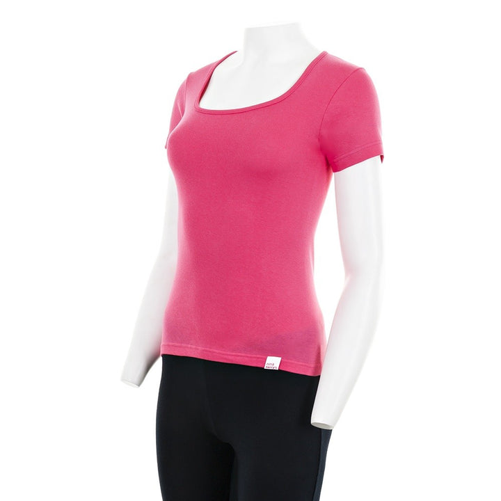 7824b CAMISETA MANGA CORTA CUELLO CUADRADO 744-Frambuesa 2XL