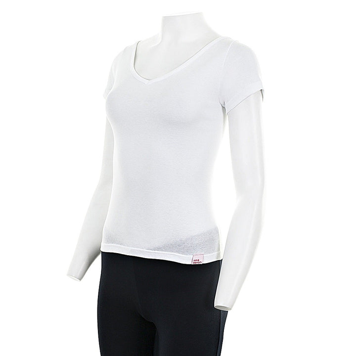 7825b CAMISETA MANGA CORTA CUELLO V DELANTE Y DETRÁS 000-Blanco 2XL