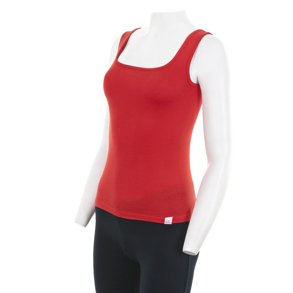 7827 CAMISETA TIRANTES ANCHOS ADAPTABLE 076-Rojo