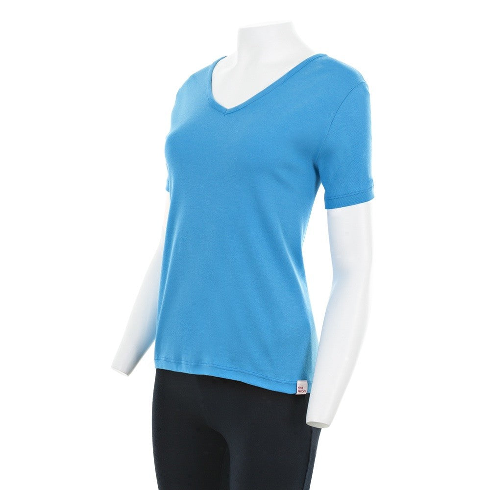 7834b CAMISETA MANGA CORTA ANCHA . CUELLO V