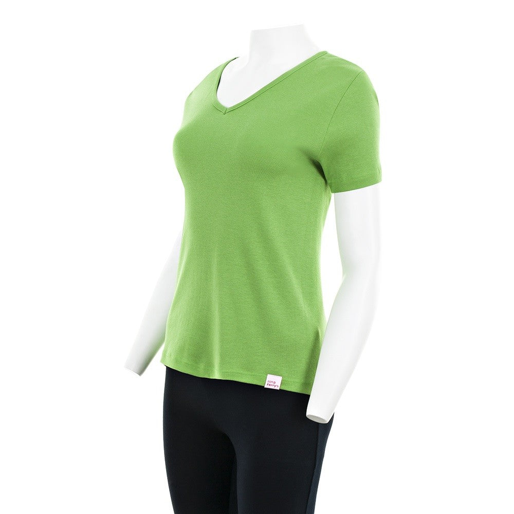 7834b CAMISETA MANGA CORTA ANCHA . CUELLO V 822-Verde 2XL