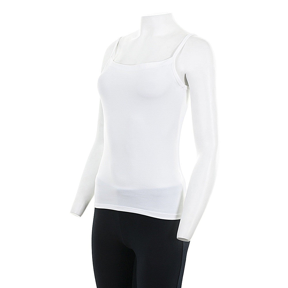 7838 CAMISETA TIRANTES FINOS MICROFIBRA 000-Blanco