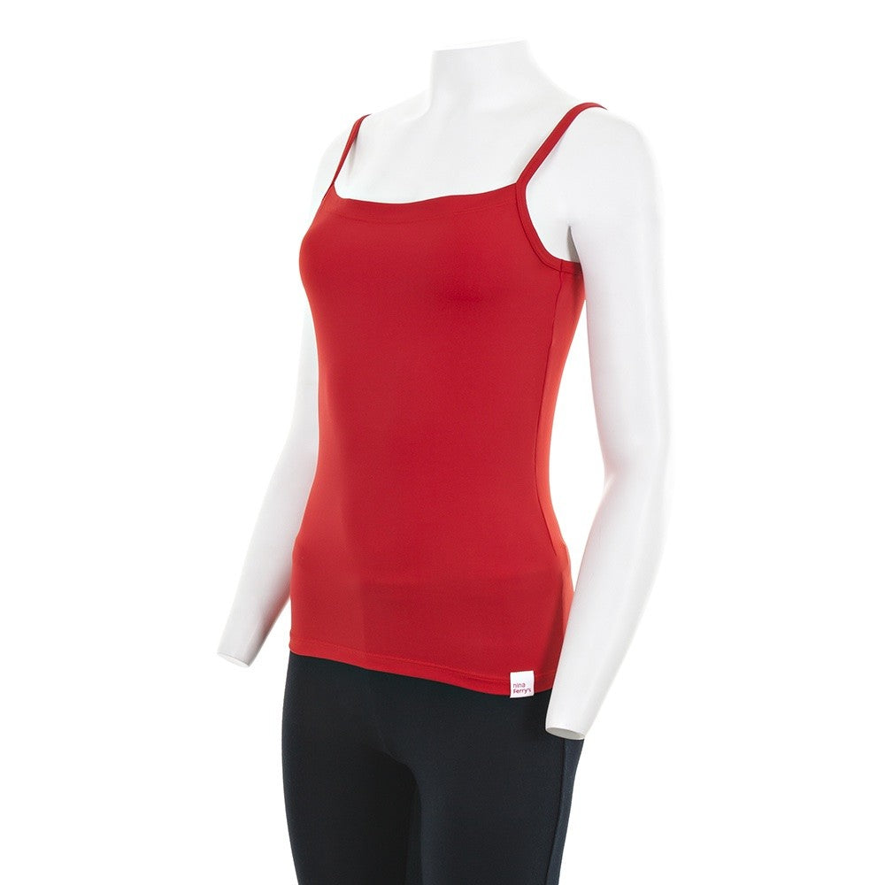 7838 CAMISETA TIRANTES FINOS MICROFIBRA 076-Rojo