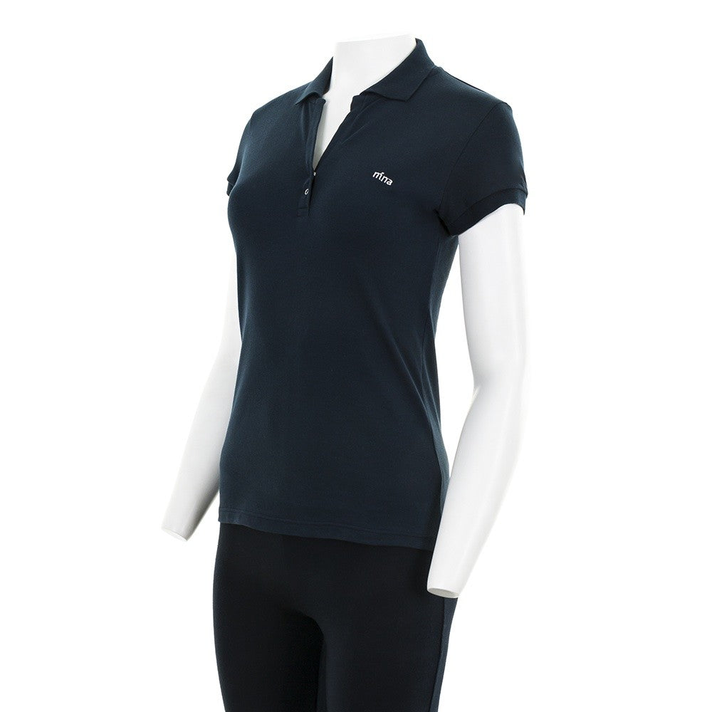 7875 POLO PIQUÉ CON PUÑO Y CORCHETES 039-Marino