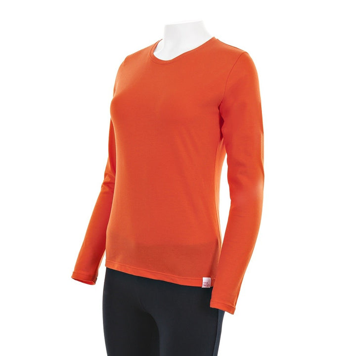 7917 CAMISETA MANGA LARGA BÁSICA 628-Naranja