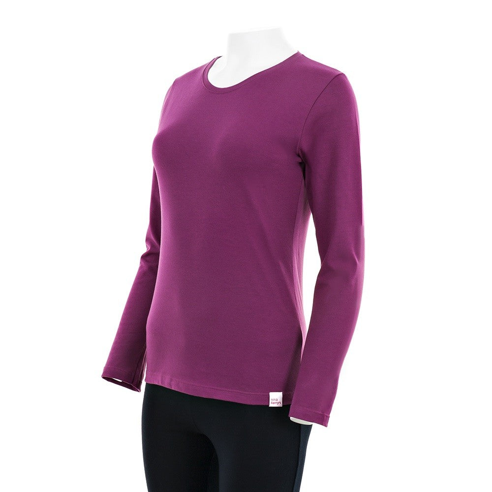 7917 CAMISETA MANGA LARGA BÁSICA 780-Morado