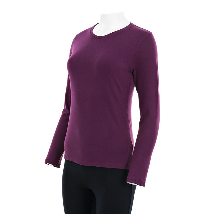 7917 CAMISETA MANGA LARGA BÁSICA 785-Morado Púrpura