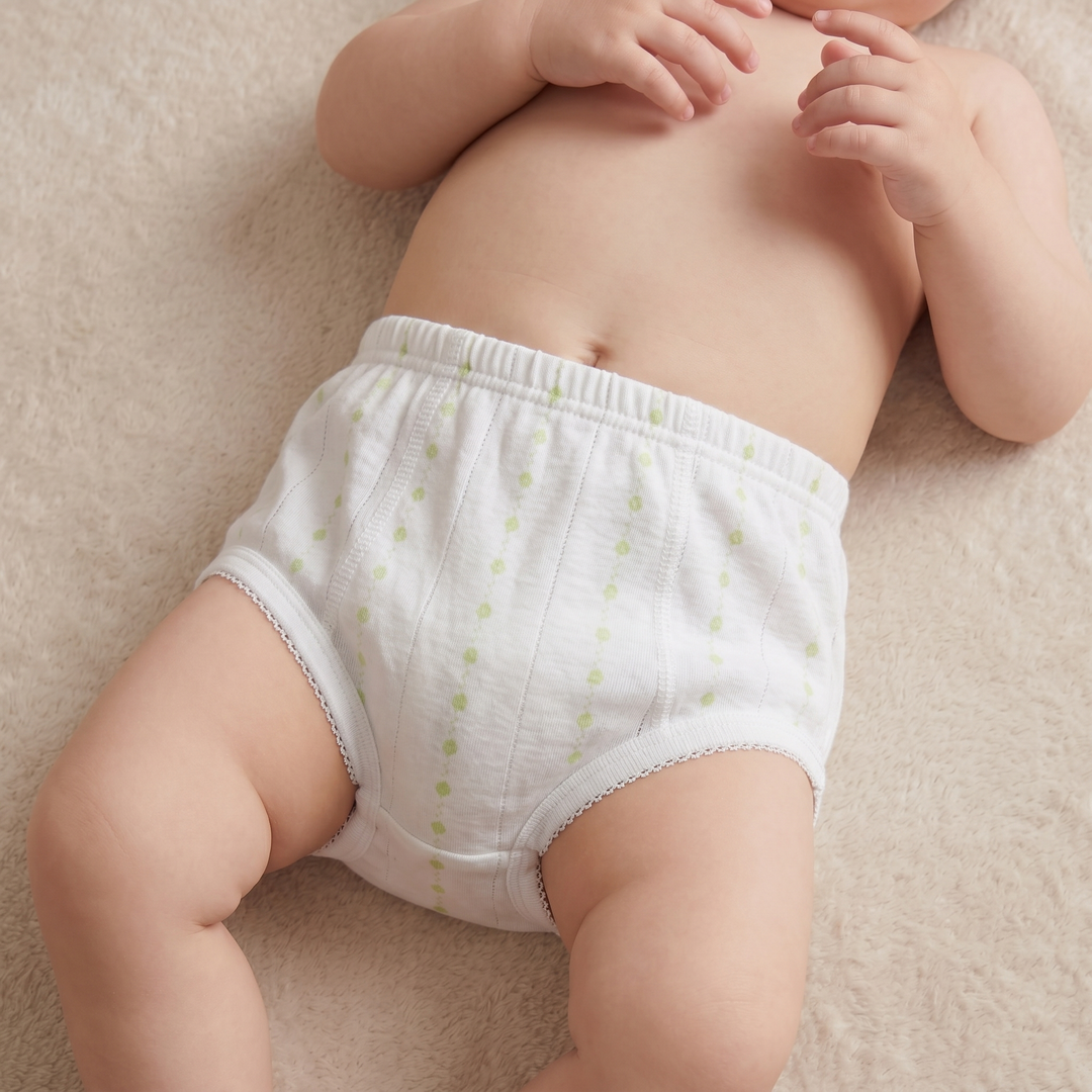 2502 COTTON BABY DIAPER COVER WITH BORDER