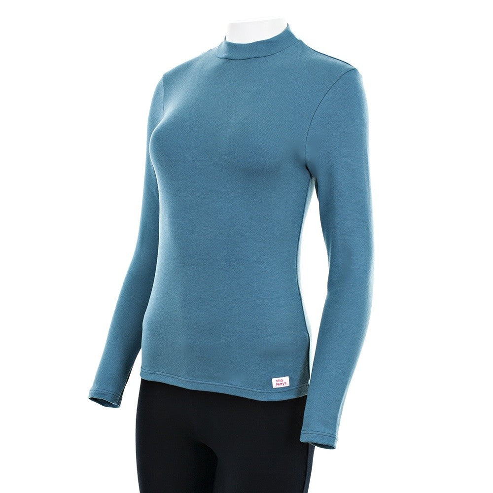 7997b CAMISETA SEMICISNE MANGA LARGA 242-Azul Niebla 2XL