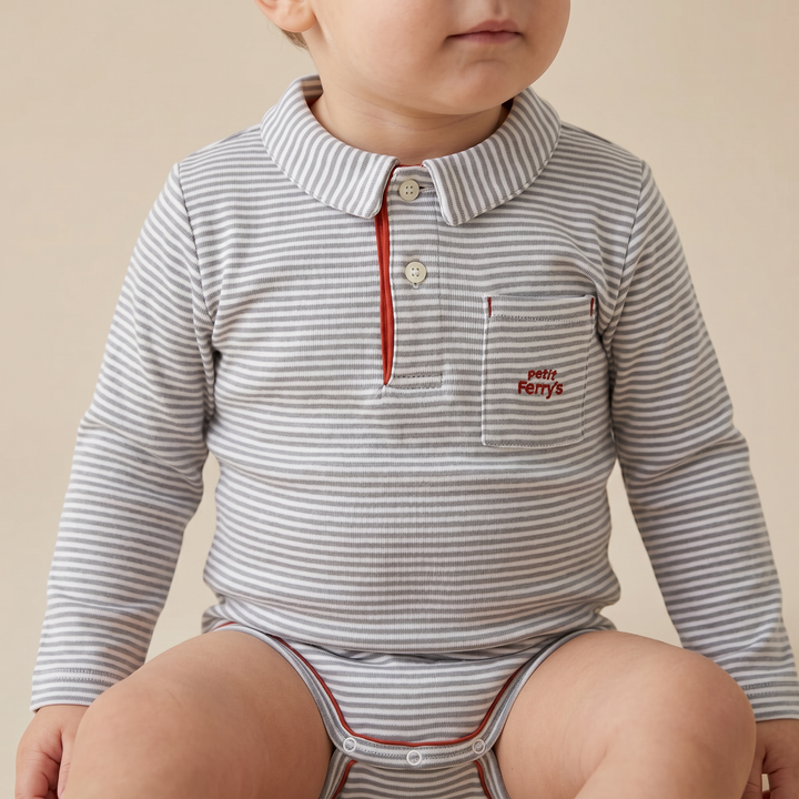 2806 STRIPED POCKET BODYSUIT