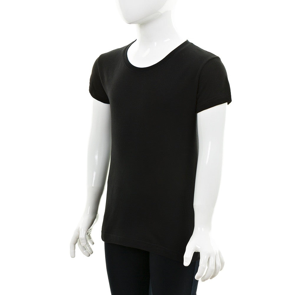 7603 CAMISETA MANGA CORTA TEJIDO FINO 009-Negro