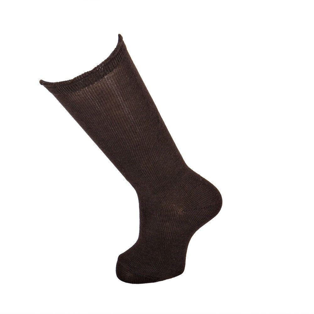 4245 CALCETÍN PUÑO ADORNO ALTO 058-Marrón