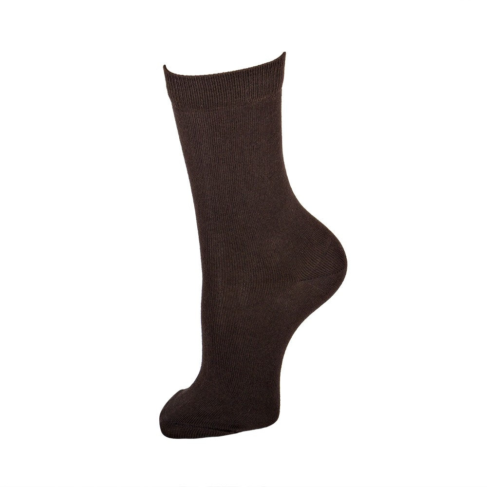 4123 CALCETÍN LISO INVIERNO 058-Marrón