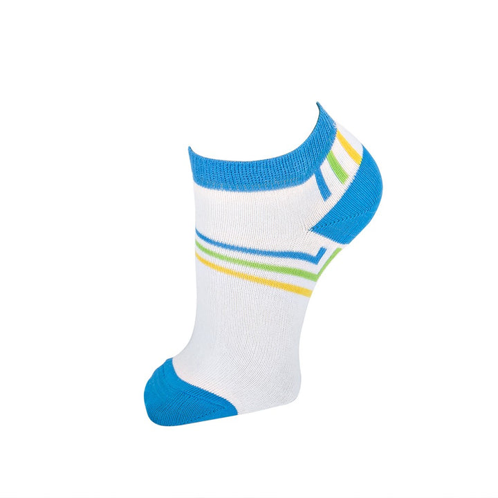 4048 CALCETÍN INVISIBLE RAYAS 245-Blanco-Azul Fuerte