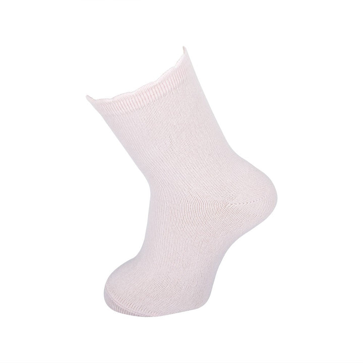 4243 CALCETÍN PUÑO ADORNO 715-Rosa Pálido