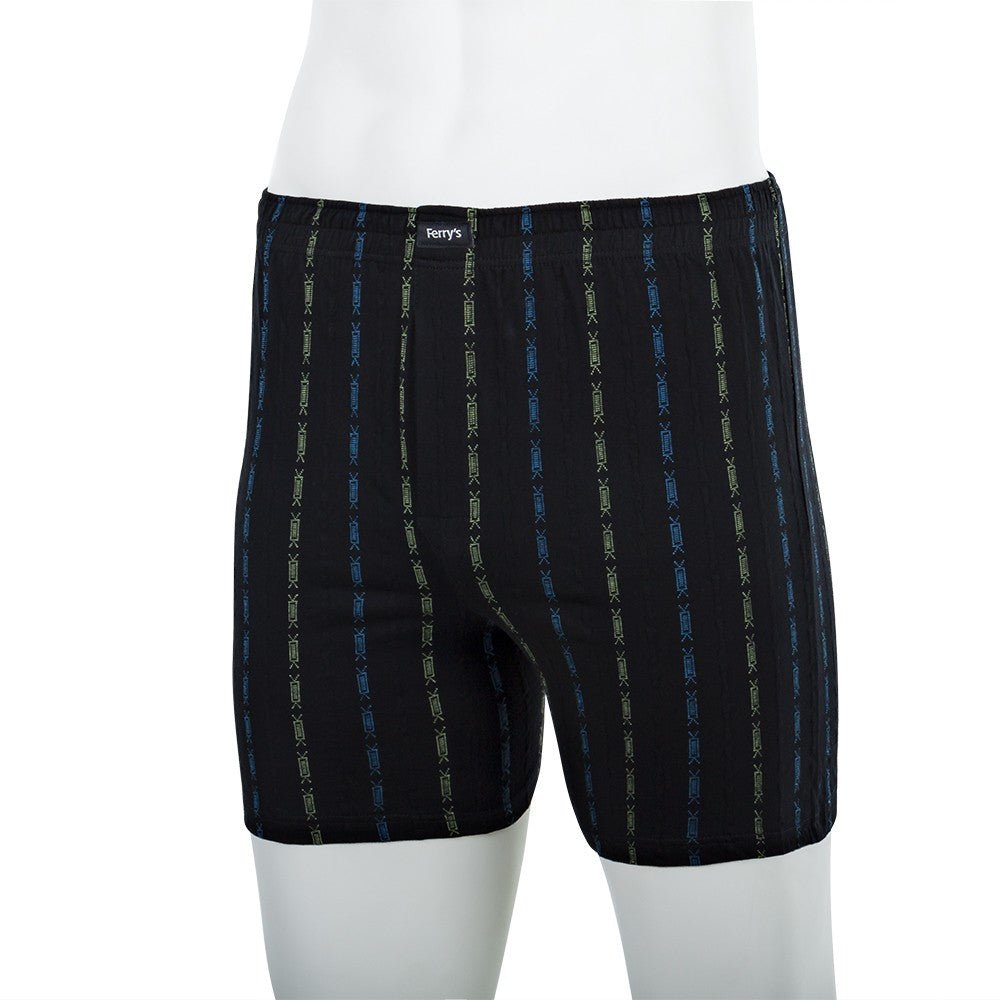 5063 BÓXER ABIERTO BORDADO GUGGEN 009-Negro