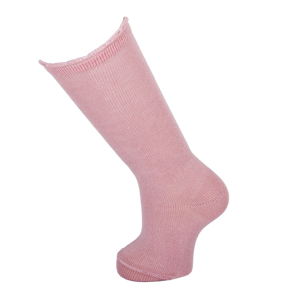 4245 CALCETÍN PUÑO ADORNO ALTO 718-Rosa Otoñal