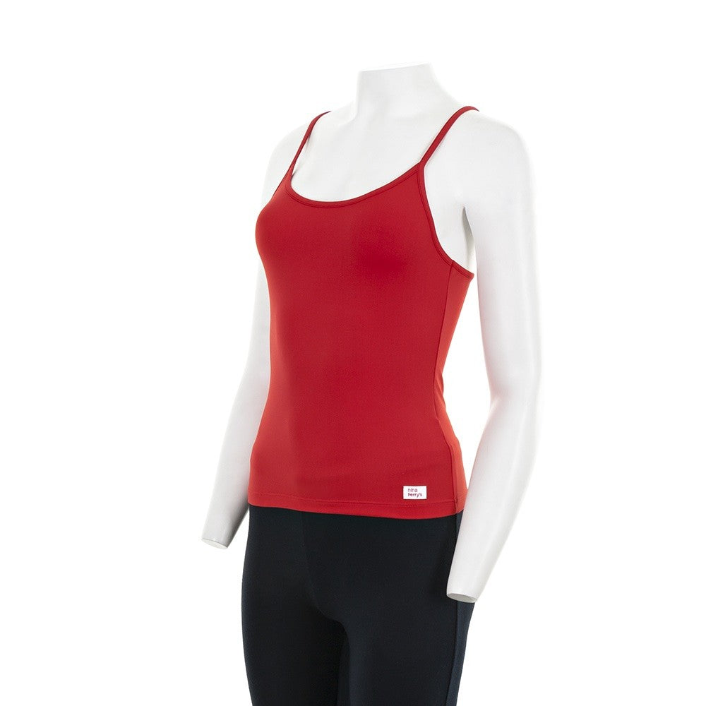 7840b CAMISETA TIRANTES FINOS NADADORA 076-Rojo 2XL