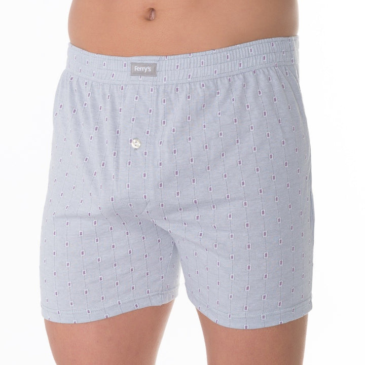 5090 BÓXER CERRADO BORDADO MARCO CON BOTÓN 210-Azul L-56