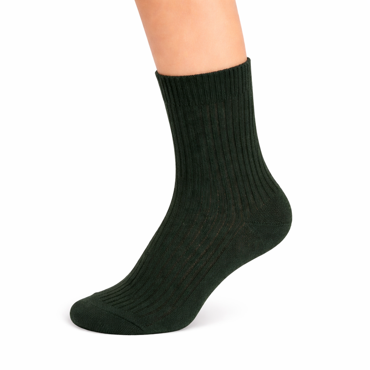 4112 100% COTTON RIBBED SOCKS WITH ANTI-ALLERGY