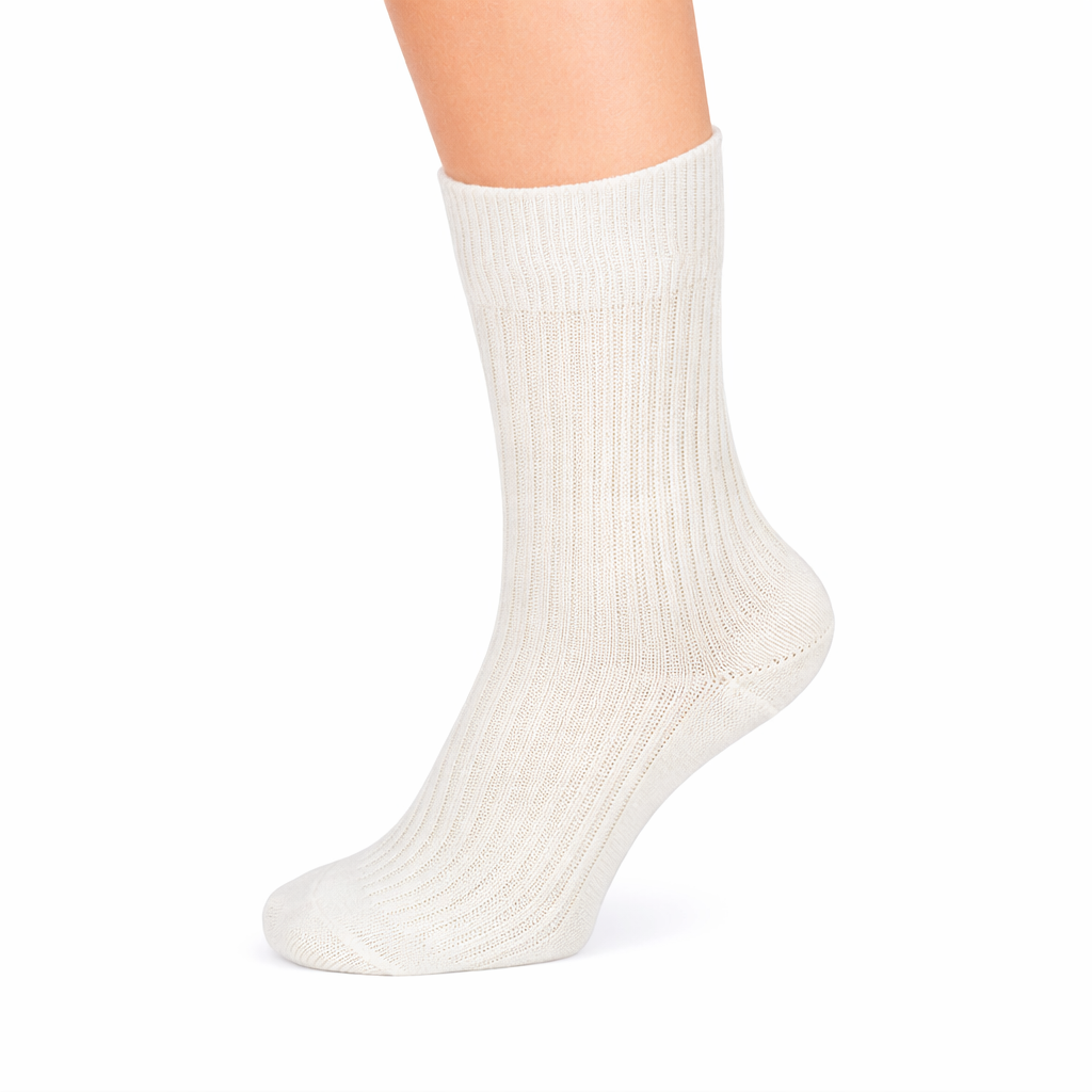 4112 100% COTTON RIBBED SOCKS WITH ANTI-ALLERGY