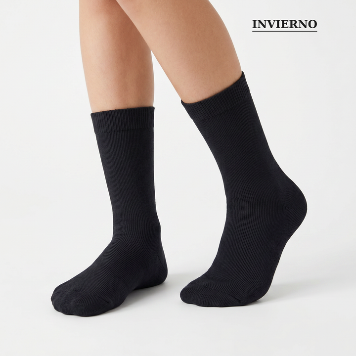 4123 CALCETÍN LISO INVIERNO 096-Gris Oscuro