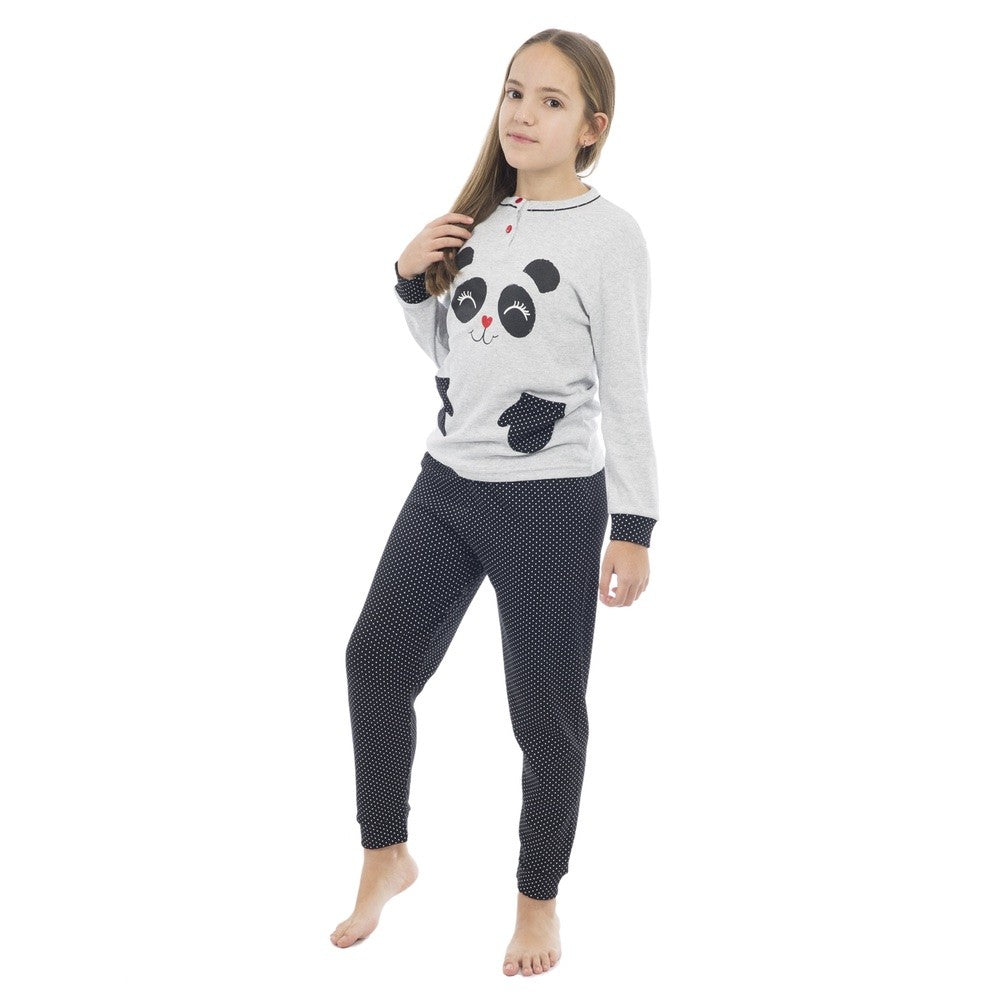 PIJAMA OSO PANDA Gris 16