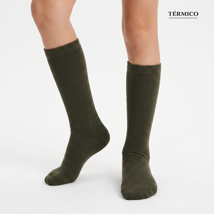 4204 CALCETÍN TÉRMICO ALTO RODILLA 846-Verde Kaki