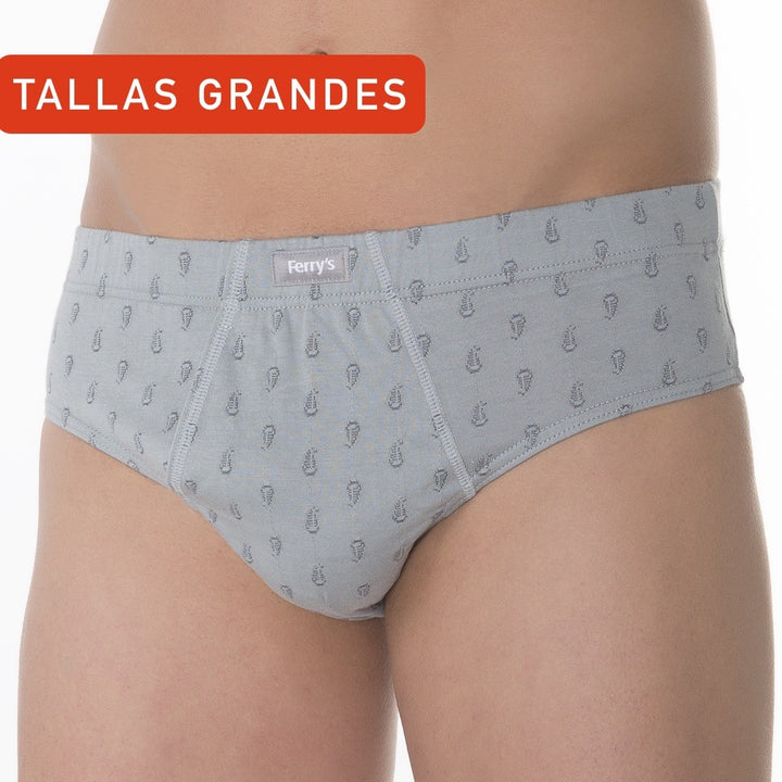 5469b SLIP ABIERTO BORDADO BARQUITOS 095-Gris Plomo 2XL-64