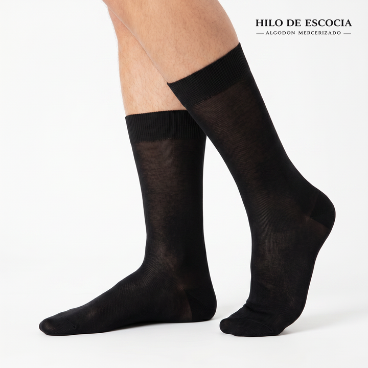 4438 CALCETINES LISOS 100% ALGODÓN HILO ESCOCIA ANTIALÉRGICO