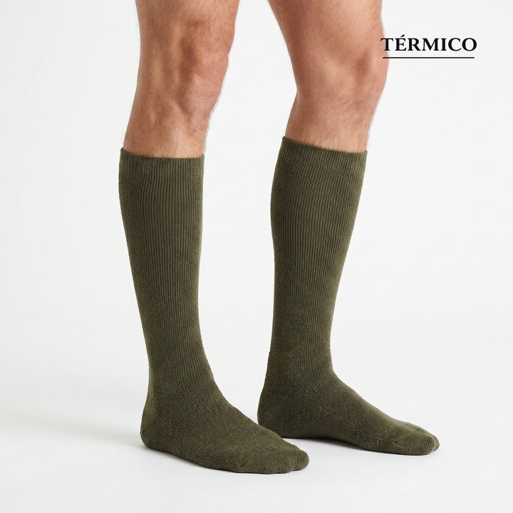 4469 CALCETÍN TÉRMICO ALTO RODILLA 846-Verde Kaki