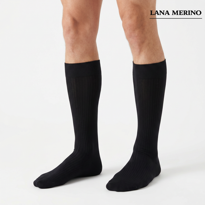 4482 MERINO WOOL RIBBED HIGH SOCKS