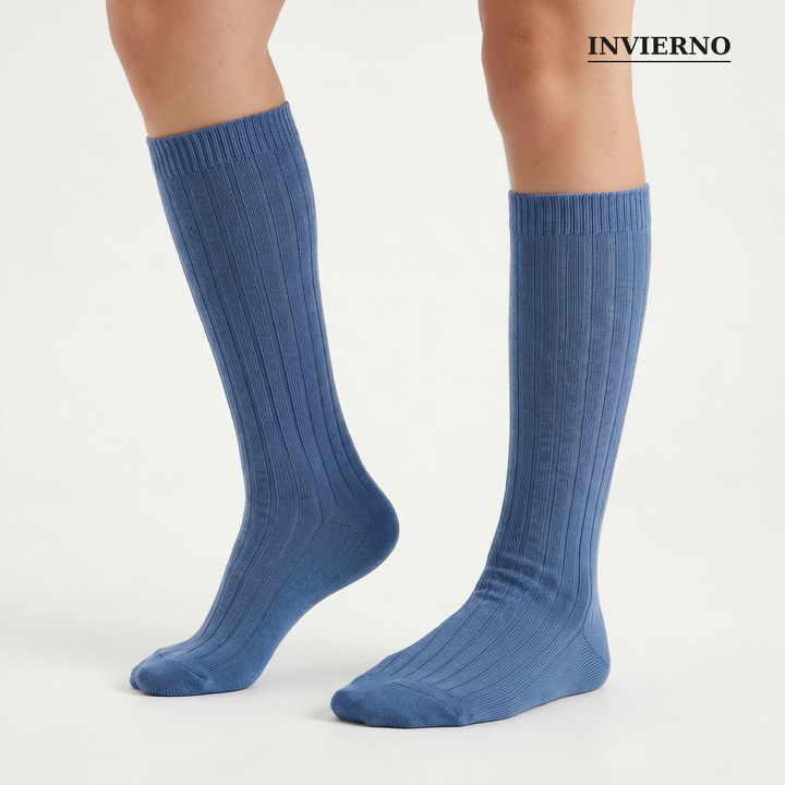 4524 CALCETÍN CANALÉ ALTO INVIERNO 294-Azul Azafata