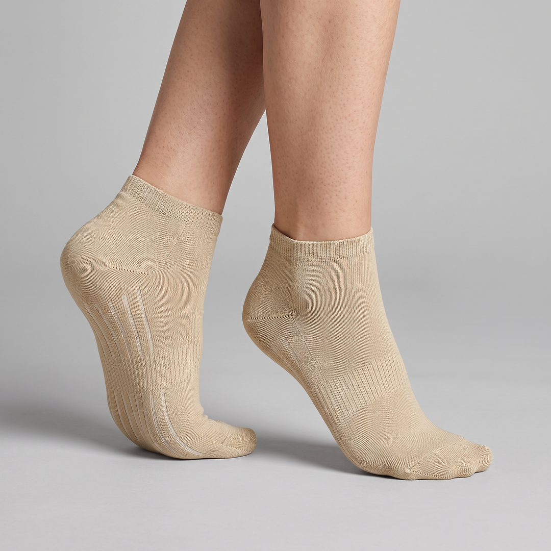 4577 PACK 2 PARES CALCETINES CORTOS DE MUJER DE ALGODÓN