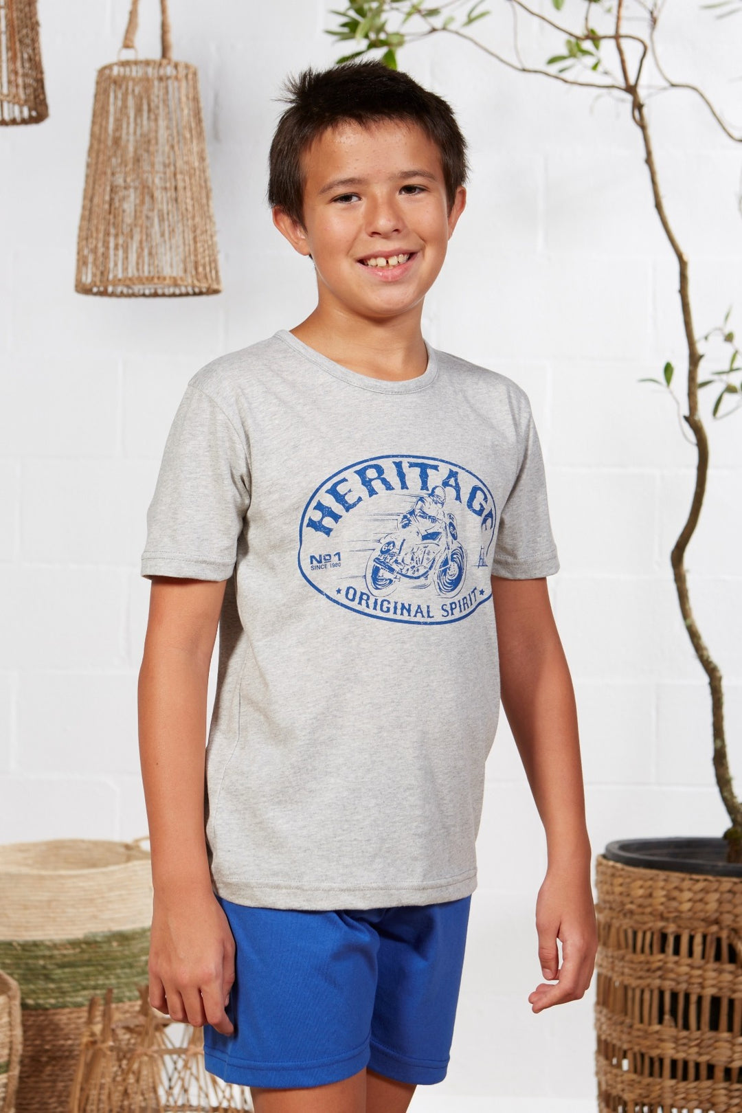 PIJAMA NIÑO HERITAGE Azul