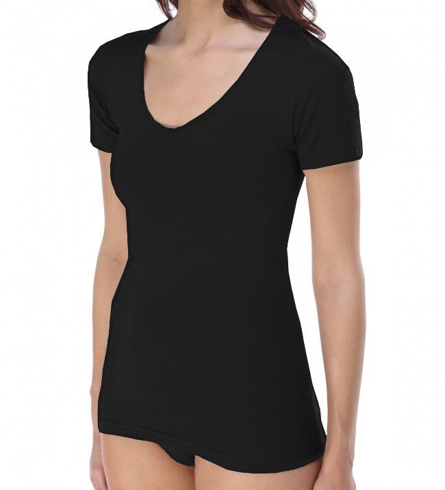 5868 CAMISETA MANGA CORTA BÁSICA 009-Negro