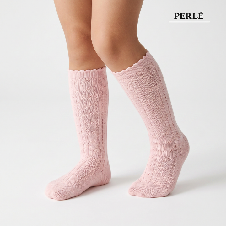 4736 MEDIA CALADA PERLÉ 700-Rosa Pálido